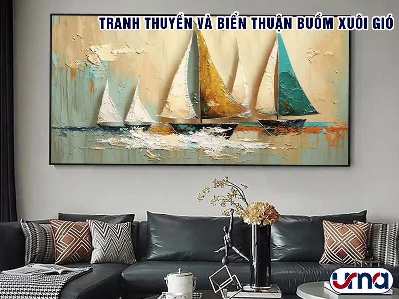 tranh-thuyen-va-bien-thuan-buom-xuoi-gio