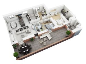 báo giá thiết kế nội thất chung cư 2 phòng ngủ
