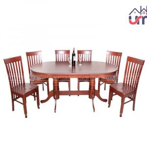 Bàn ăn mặt gỗ Oval BAG03