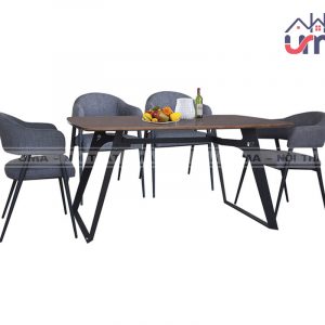 Bộ bàn ăn khung thép hiện đại B64
