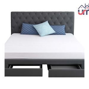 Giường Có Ngăn Kéo Bọc Da Sang Trọng GCNK004