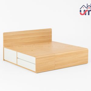 Giường Có Ngăn Kéo Gỗ MDF Tối Giản GCNK003