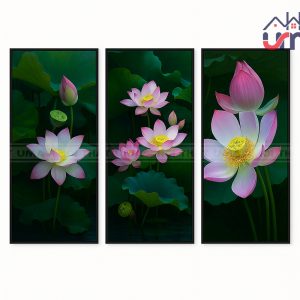 tranh-treo-tuong-3-tam-hoa-sen-dep-mat-ttt025